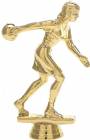 6" Bowler Female Trophy Figure Gold