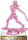 Pink 5 3/4" Female Softball Trophy Kit