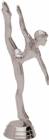 6" Modern Dance Female Silver Trophy Figure