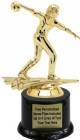 7" All Star Bowling Female Trophy Kit with Pedestal Base