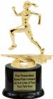 7" All Star Track Female Trophy Kit with Pedestal Base