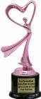 Pink 8" Modern Dance Trophy Kit with Pedestal Base