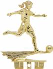 5" Snap Soccer Female Gold Trophy Figure