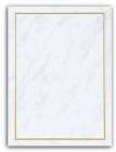 10 1/2" x 13" White Marble Finish Gold Border Plaque Blank