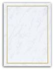 12" x 15" White Marble Finish Gold Border Plaque Blank