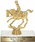 5 1/4" Cutting Horse Female Rider Trophy Kit