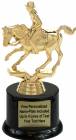 6 1/2" Cutting Horse Female Rider Trophy Kit with Pedestal Base