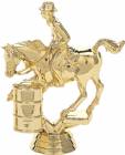 4 1/2" Barrel Racing Male Trophy Figure Gold