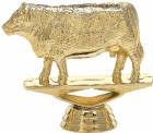 3" Hereford Cow Gold Trophy Figure