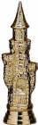 5 3/4" Castle Chess Gold Trophy Figure