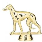 3 3/8" Greyhound Dog (Tail Tucked) Gold Trophy Figure