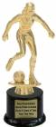 9 3/4" Soccer Female Trophy Kit with Pedestal Base