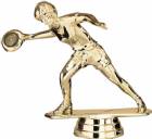 4 1/4" Female Disc Golf Frisbee Player Gold Trophy Figure