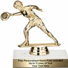 Gold 5" Female Disc Golf Frisbee Player Trophy Kit
