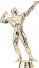 6 1/4" Male Bodybuilding Gold Trophy Figure