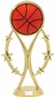 6" Color Sport Basketball Trophy Figure Gold