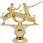 5" Double Action Baseball Male Gold Trophy Figure