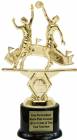 7" Double Action Basketball Male Trophy Kit with Pedestal Base