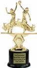7" Double Action Basketball Female Trophy Kit with Pedestal Base
