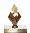 6 3/4" Bronze / Gold Teamwork Puzzle Resin Trophy Kit