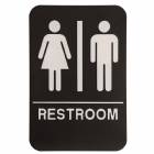 ADA 6" x 9" Unisex Restroom Sign Black / White