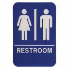 ADA 6" x 9" Unisex Restroom Sign Blue / White