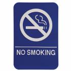 ADA 6" x 9" No Smoking Sign Blue / White