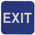 ADA 6" x 6" Exit Sign Bue/White