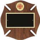 12" x 12" Walnut Maltese Cross Plaque Blank with Plate