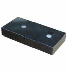 Black Marble Trophy Base 2 1/2" x 5" 2 Hole