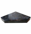 Large Black Marble Finish Wood 3 Post BASE ONLY