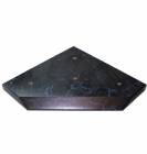 Black Marble Finish Wood Slant Front 3 Post Trophy BASE ONLY