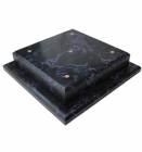 Black Marble Finish Wood 4 Post Trophy BASE ONLY