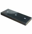 Black Marble Trophy Base 7 1/2" x 3" 3 Hole
