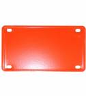 2 1/4" x 4" Orange Laser Engravable Stainless Steel Plate