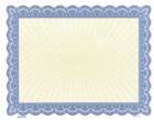Blue Bison Series Blank Certificate