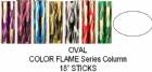 Oval Color Flame Trophy Column Full 18" stick