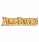 Gold All Stars Lapel Chenille Insignia Pin - Metal