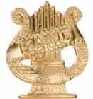 Gold Band Lapel Chenille Insignia Pin - Metal