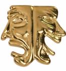 Gold Drama Lapel Chenille Insignia Pin - Metal