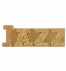 Gold Jazz Lapel Chenille Insignia Pin - Metal