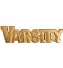 Gold Varsity Lapel Chenille Insignia Pin - Metal