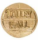 Gold Volleyball Lapel Chenille Insignia Pin - Metal