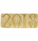 Gold 2018 Lapel Chenille Insignia Pin - Metal