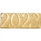 Gold 2023 Lapel Chenille Insignia Pin - Metal