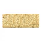 Gold 2024 Lapel Chenille Insignia Pin - Metal