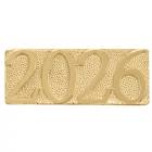 Gold 2026 Lapel Chenille Insignia Pin - Metal