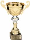 10 3/4" Gold Metal Cup Trophy with Marble Base