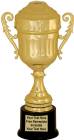 11 3/4" Gold Plastic Trophy Cup with Lid