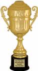 13 7/8" Gold Plastic Trophy Cup with Lid